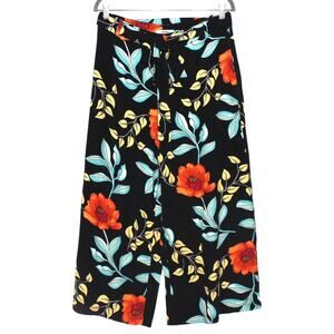 KOTON Colorful Floral Culotte Pants Size Medium